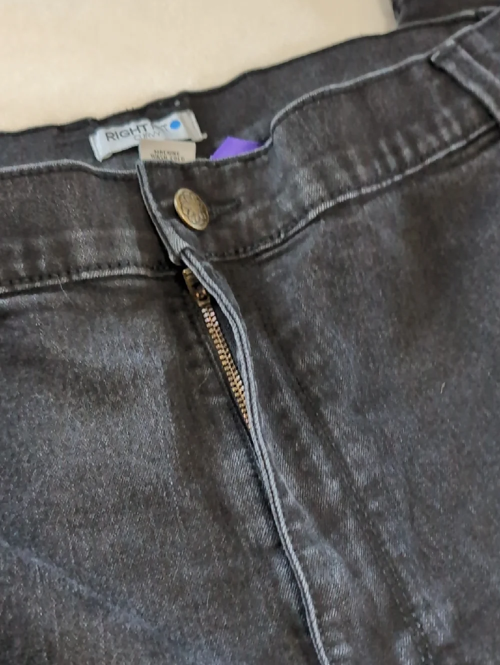 Women's Size 26 Petite Catherines Right Fit Curvy Straight Leg Black Jeans